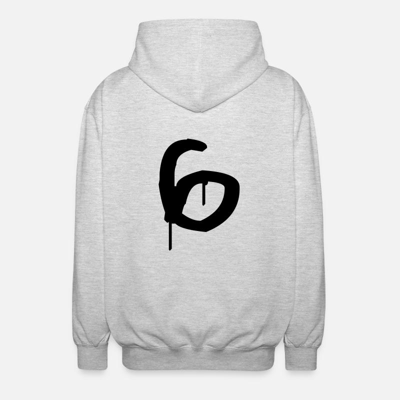Graffiti : 6 - Unisex Hooded Jacket - light heather grey