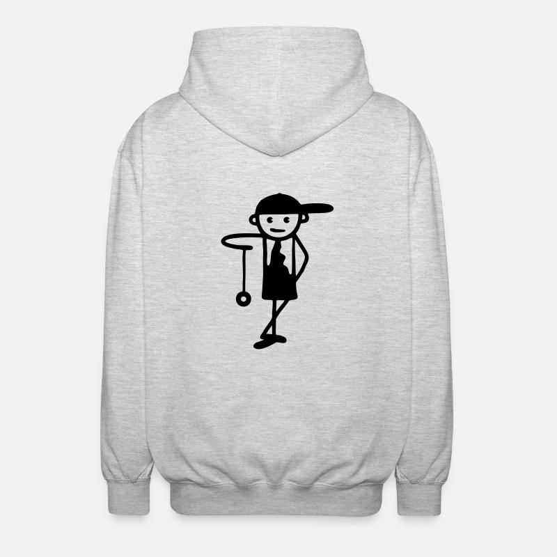 Boy with Jojo - Unisex Hooded Jacket - light heather grey