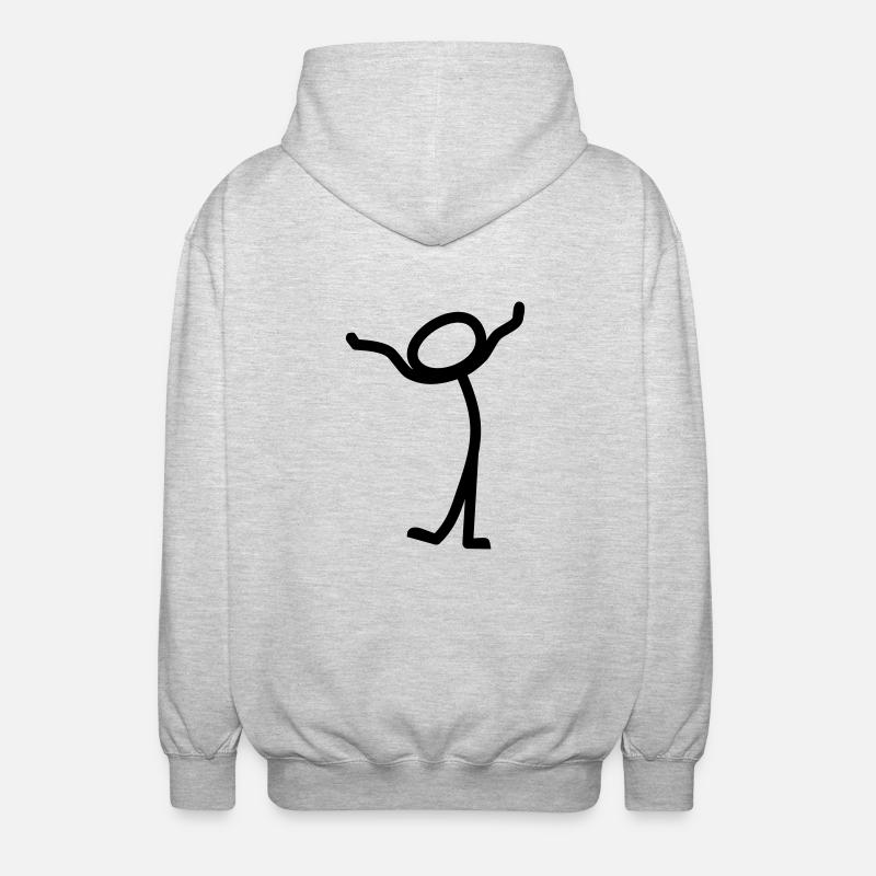 Comic - Unisex Kapuzenjacke - Hellgrau meliert