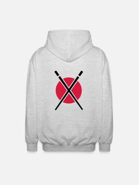 Japan - Unisex Kapuzenjacke - Hellgrau meliert