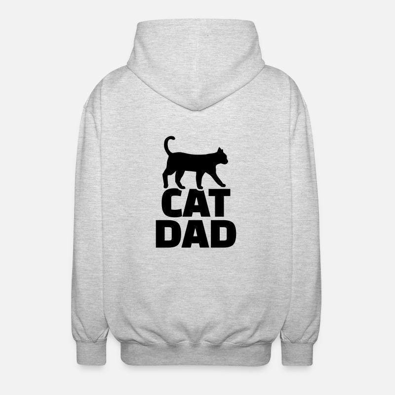 Cat Dad - Unisex Hooded Jacket - light heather grey