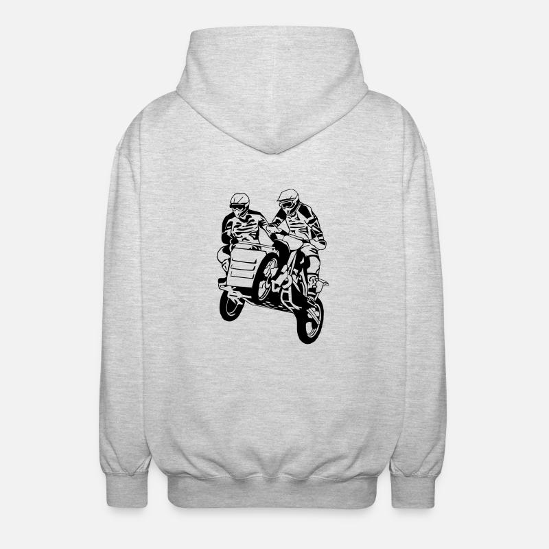 Sidecar Moto Cross - Veste à capuche unisexe - gris clair chiné