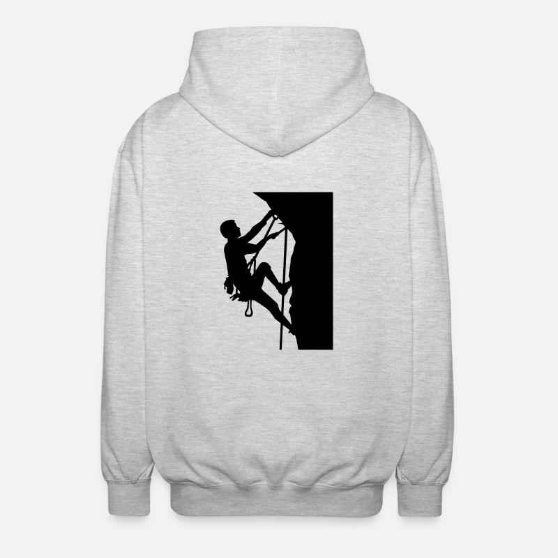 Klettern - Unisex Kapuzenjacke - Hellgrau meliert