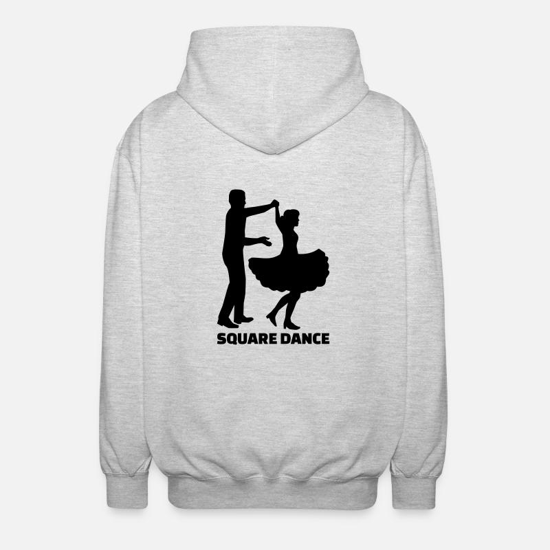 Square dance - Unisex Kapuzenjacke - Hellgrau meliert