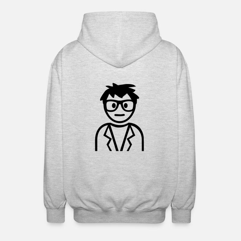 Nerd - Veste à capuche unisexe - gris clair chiné