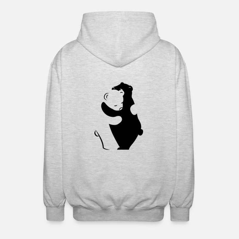Bears Hugging - Veste à capuche unisexe - gris clair chiné