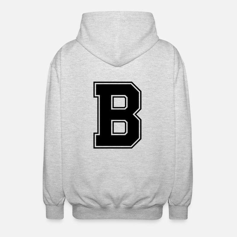 b - Unisex Kapuzenjacke - Hellgrau meliert