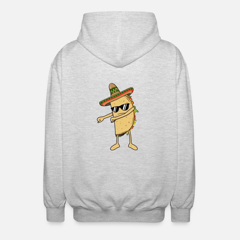 Flossing Taco flotte Dans Dans roliga Mexiko - Luvjacka unisex - ljusgråmelerad