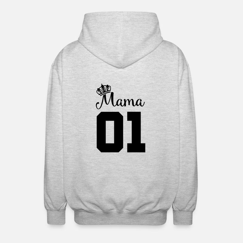 mama 01 - Unisex Kapuzenjacke - Hellgrau meliert