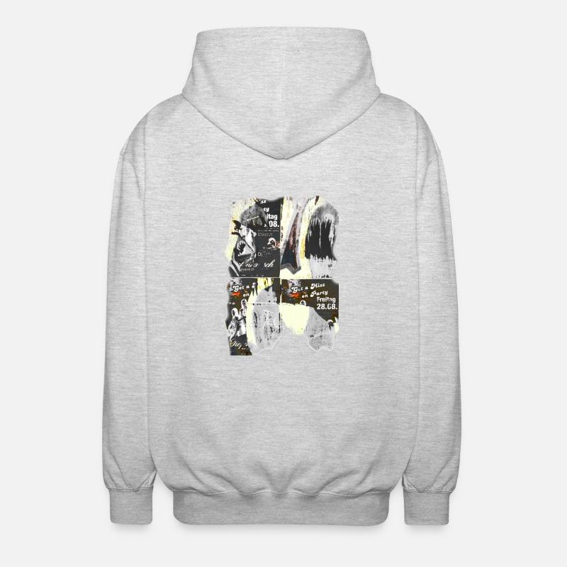 Graffiti - Unisex Kapuzenjacke - Hellgrau meliert