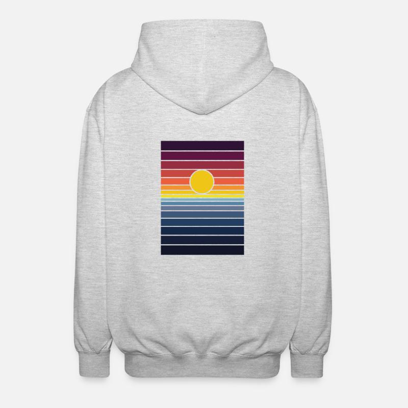 le coucher du soleil - Veste à capuche unisexe - gris clair chiné