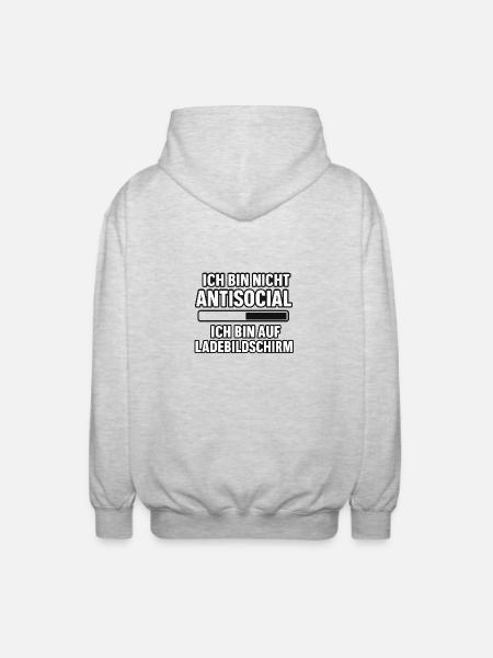 Ladebildschirm-Modus - Unisex Kapuzenjacke - Hellgrau meliert