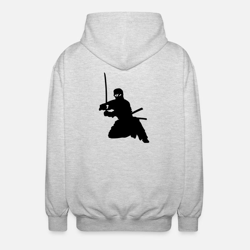 Ninja - Unisex Kapuzenjacke - Hellgrau meliert