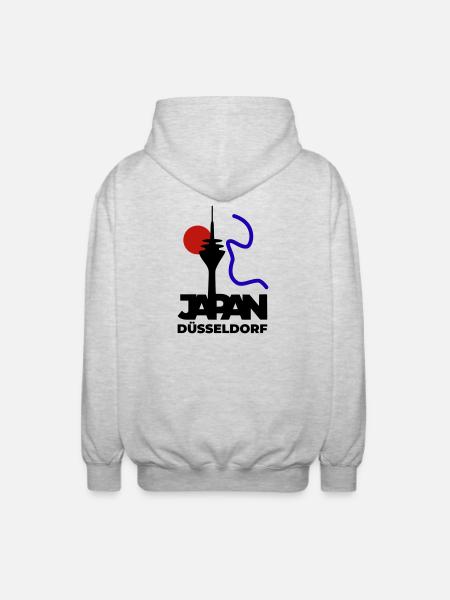 Japan goes Dusseldorf - Unisex Hooded Jacket - light heather grey