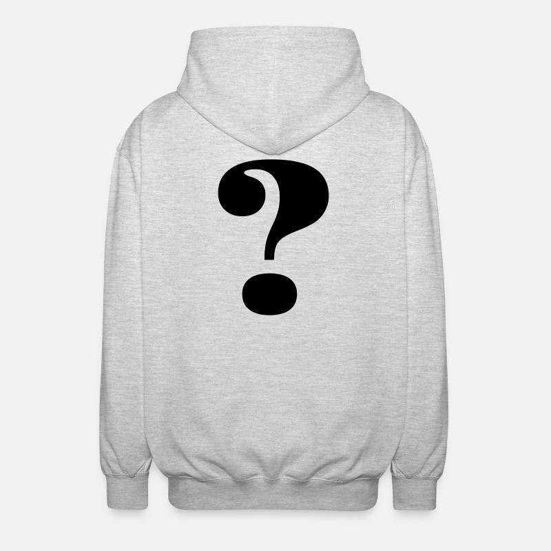 Großes Fragezeichen - Unisex Kapuzenjacke - Hellgrau meliert