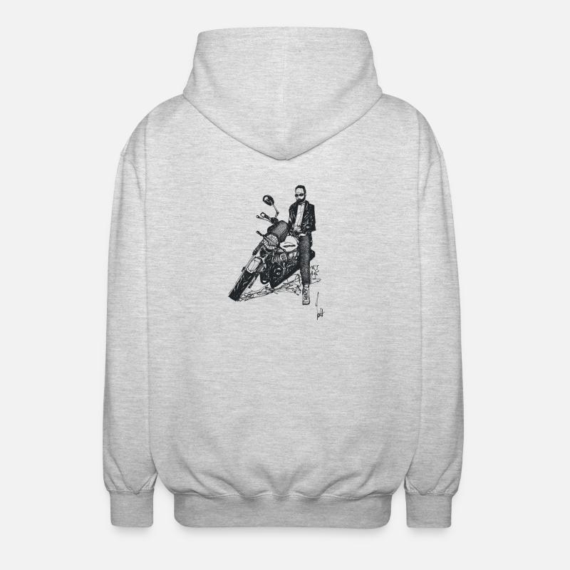 Moto 1 - FéArt - Veste à capuche unisexe - gris clair chiné