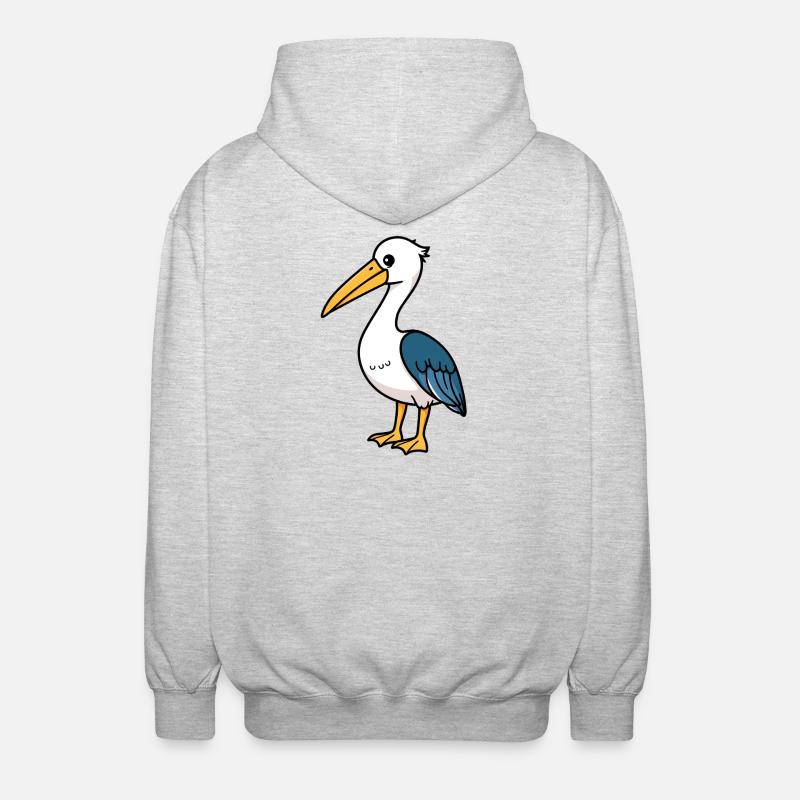 Pélican - Veste à capuche unisexe - gris clair chiné