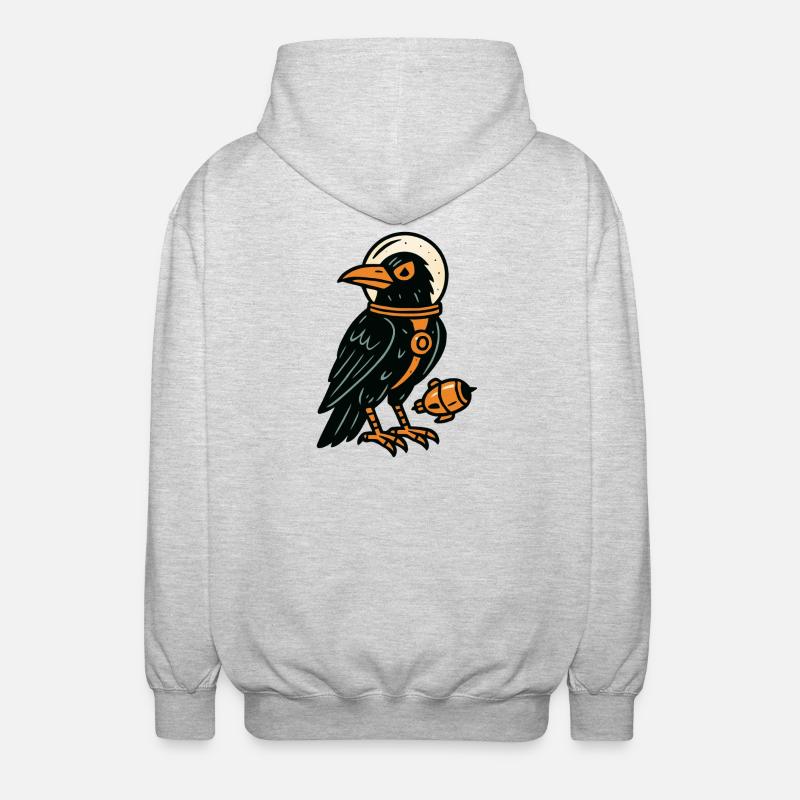 Corbeau style Comics - Veste à capuche unisexe - gris clair chiné