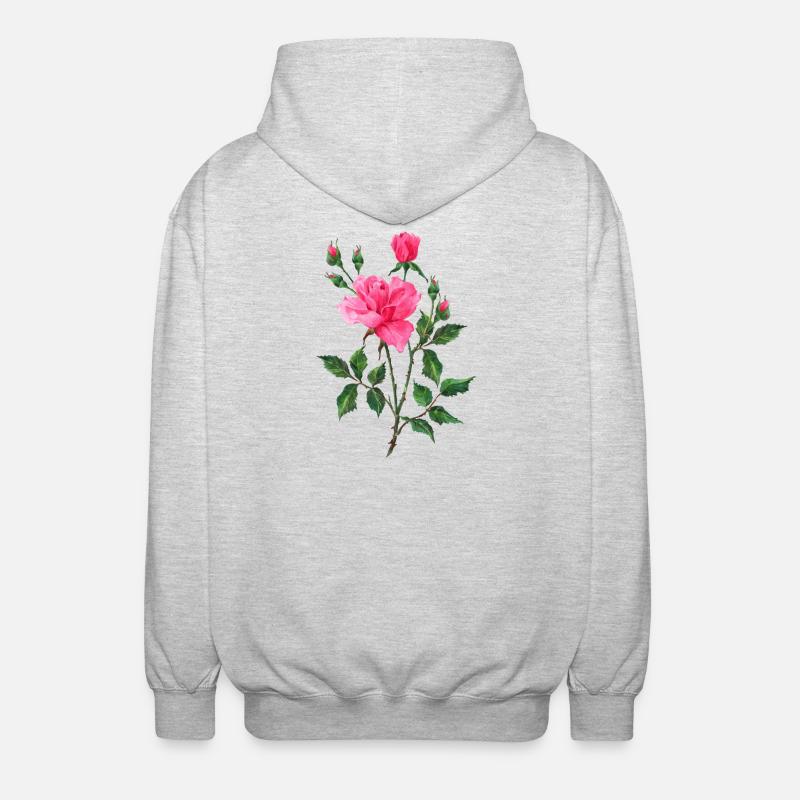 Fleur - Veste à capuche unisexe - gris clair chiné
