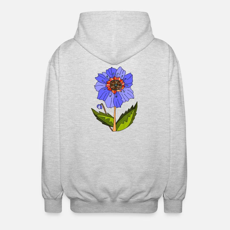 Flower - Unisex Hooded Jacket - light heather grey