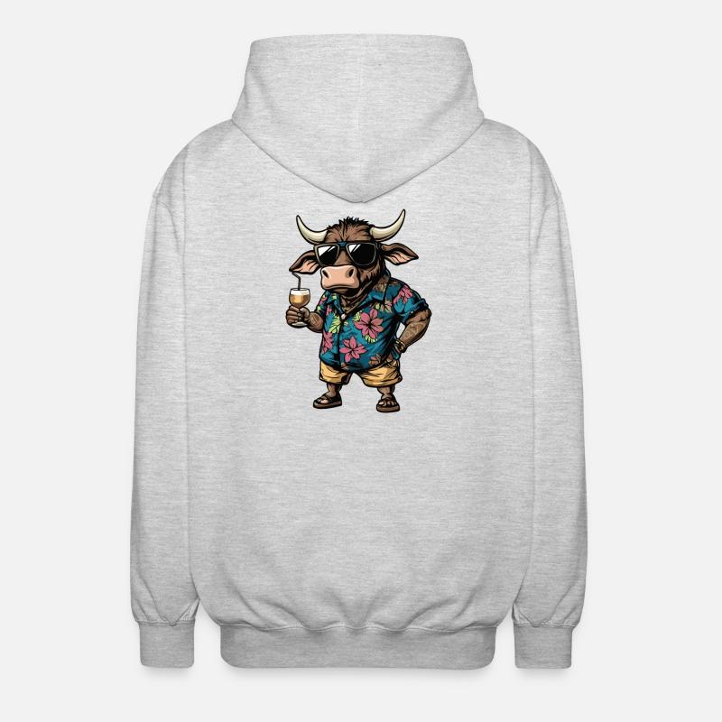 Taurus Comic Summer - Unisex Hooded Jacket - light heather grey