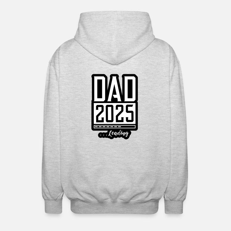 Dad 2025 Loading Papa - Unisex Kapuzenjacke - Hellgrau meliert