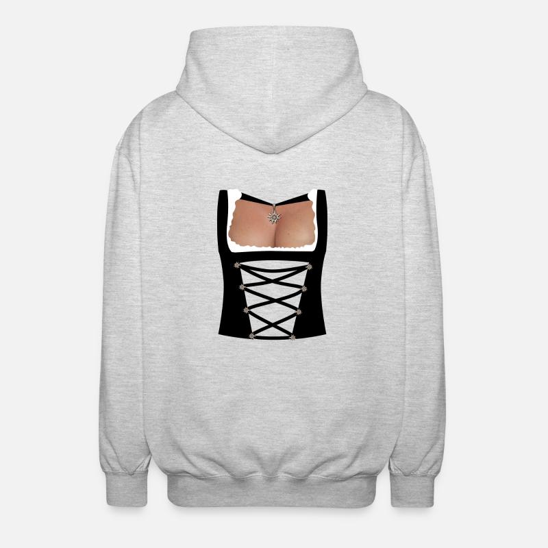 Dirndl - Veste à capuche unisexe - gris clair chiné