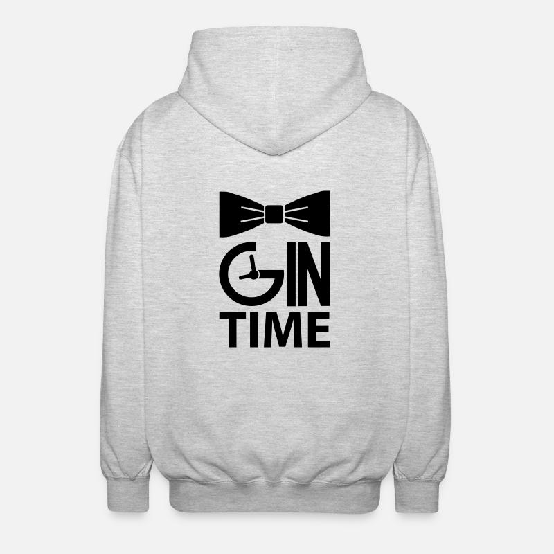 Gin Time - Unisex Kapuzenjacke - Hellgrau meliert