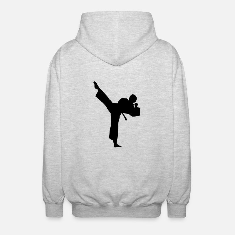 Karate - Unisex Hooded Jacket - light heather grey