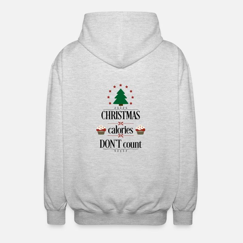 Weihnachten - Unisex Kapuzenjacke - Hellgrau meliert