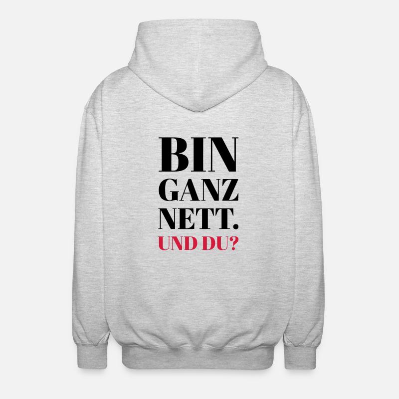 Nett - Unisex Kapuzenjacke - Hellgrau meliert