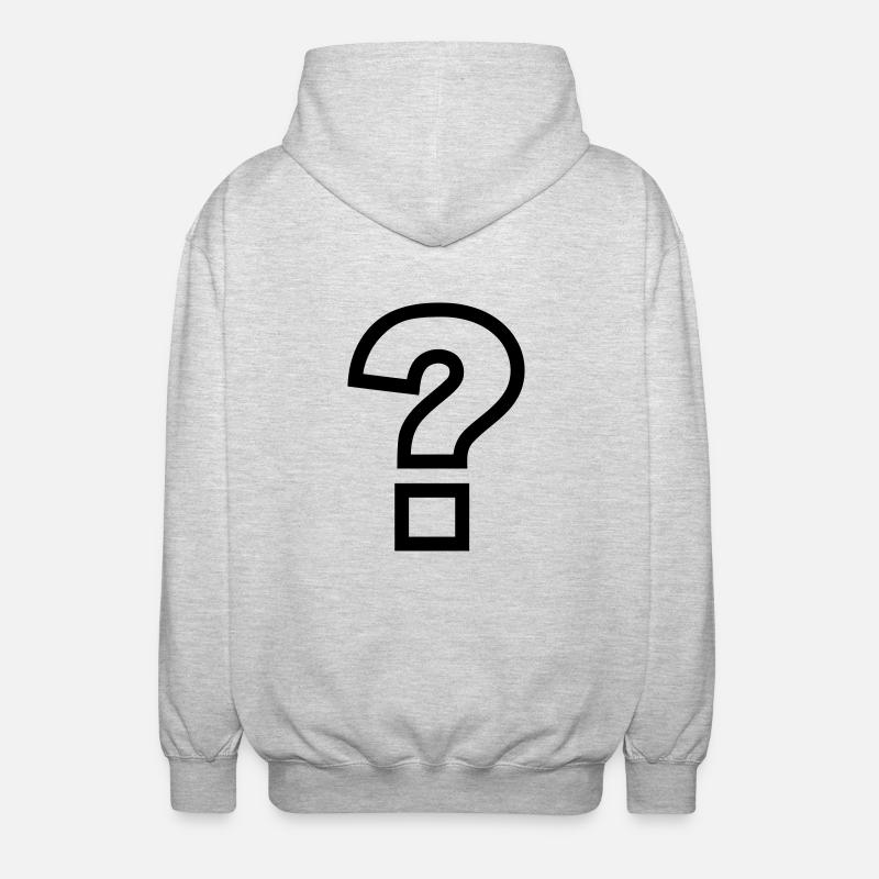 Point d'interrogation - Veste à capuche unisexe - gris clair chiné