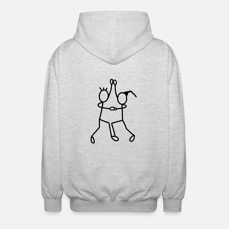 Couple dance - Unisex Hooded Jacket - light heather grey