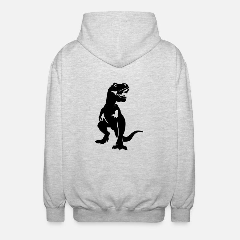 T-Rex - Veste à capuche unisexe - gris clair chiné