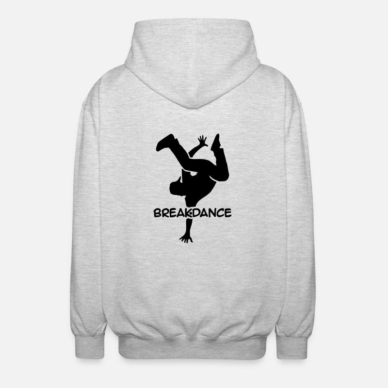 Breakdance - Unisex Kapuzenjacke - Hellgrau meliert