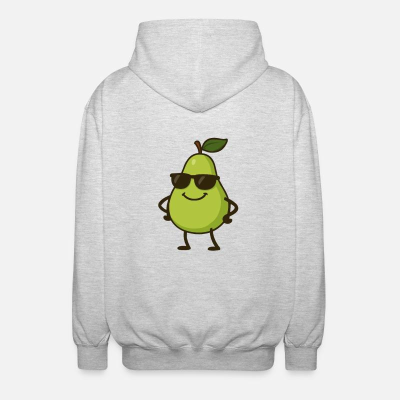 Pear Comic Cool - Unisex Hooded Jacket - light heather grey