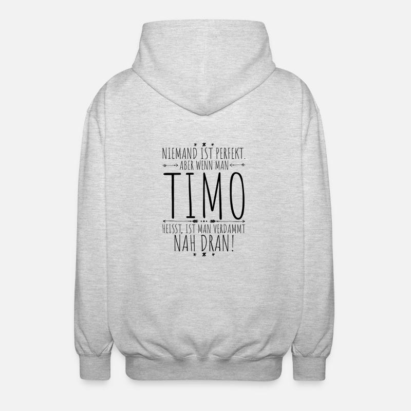 Timo perfekt - Unisex Kapuzenjacke - Hellgrau meliert