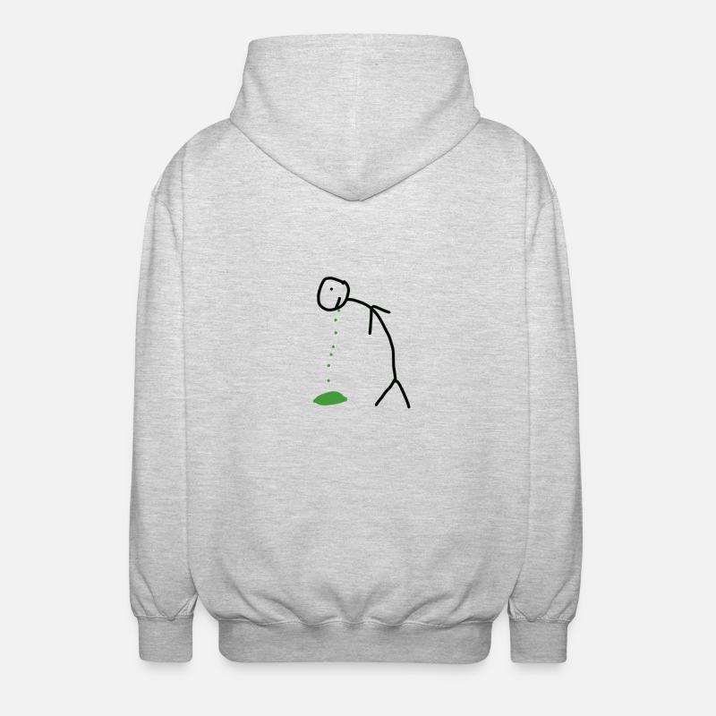 Chiffre de bâton - Veste à capuche unisexe - gris clair chiné
