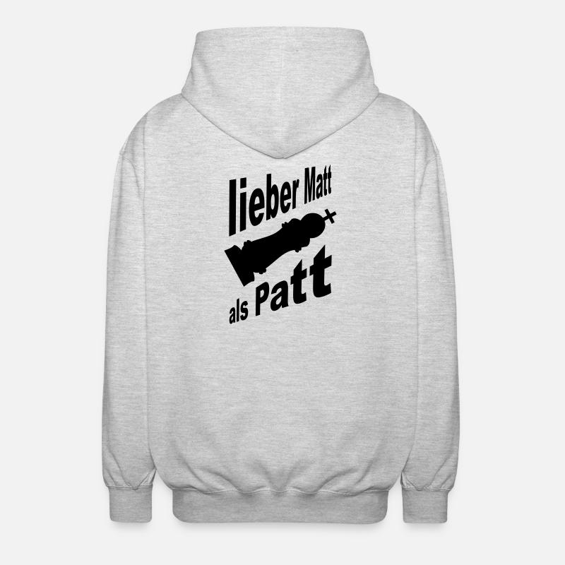schach - Unisex Kapuzenjacke - Hellgrau meliert
