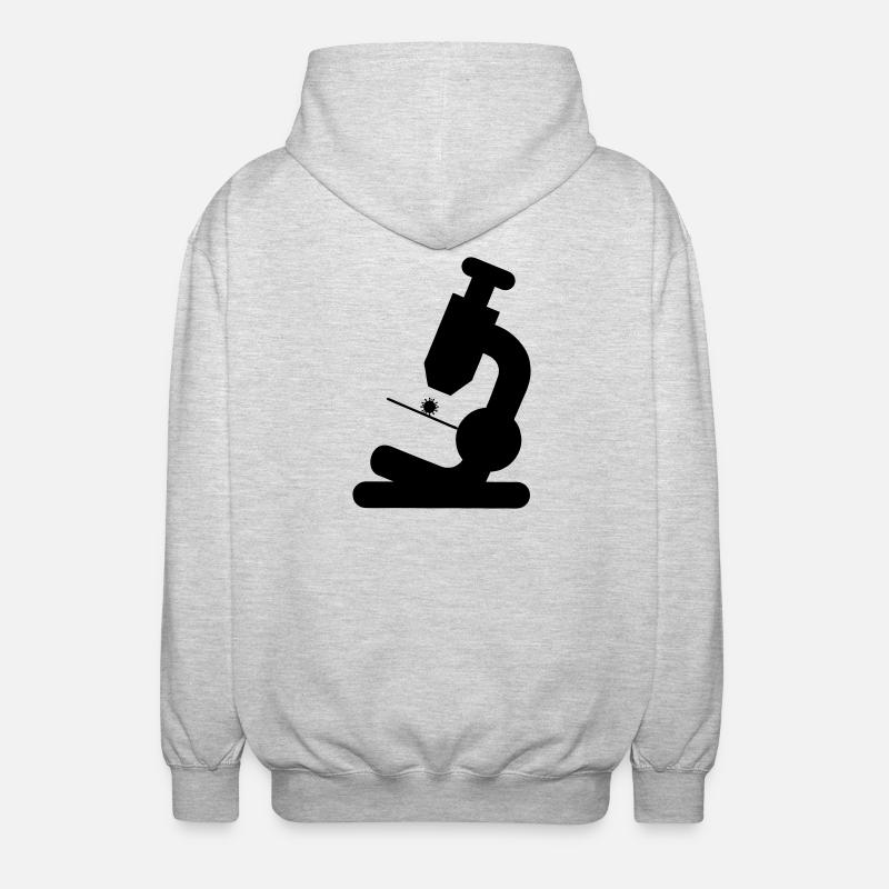 Microscope - Veste à capuche unisexe - gris clair chiné