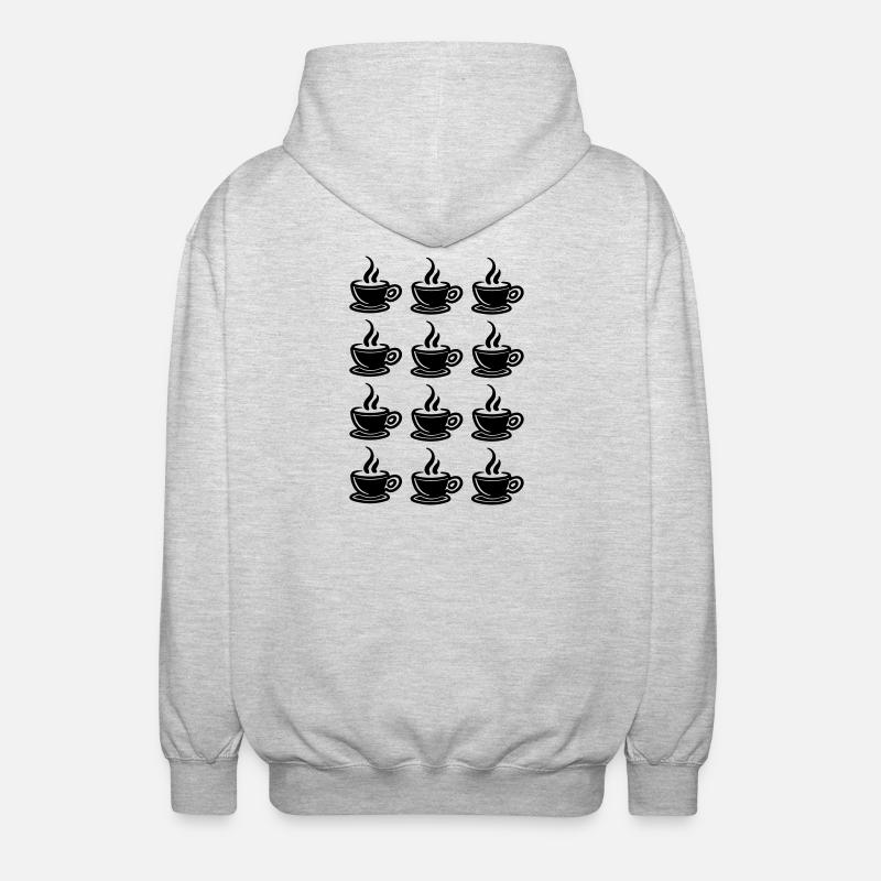 Café - Veste à capuche unisexe - gris clair chiné