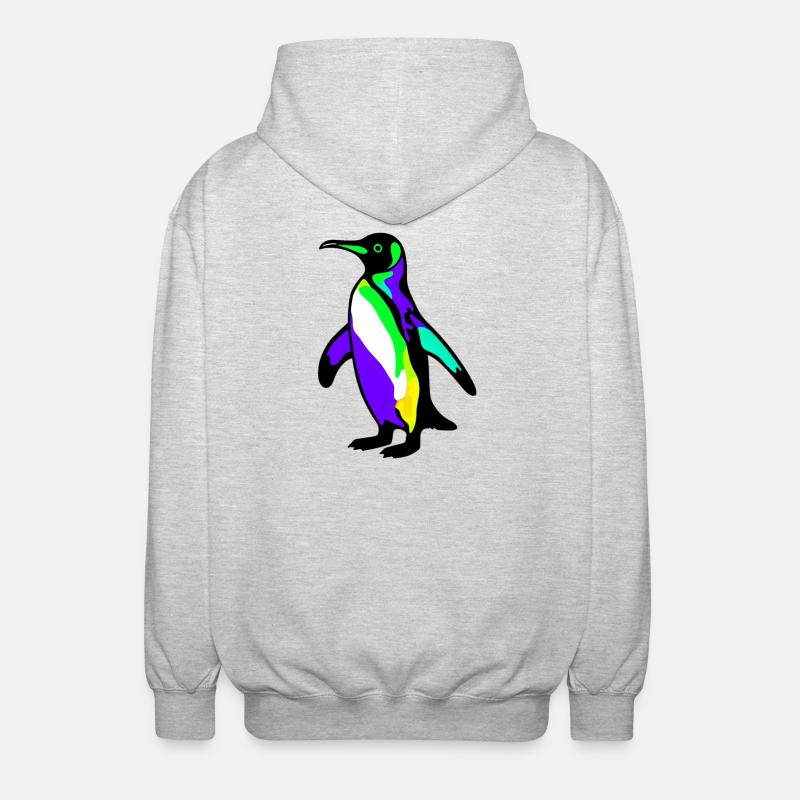 Penguin - Unisex Hooded Jacket - light heather grey