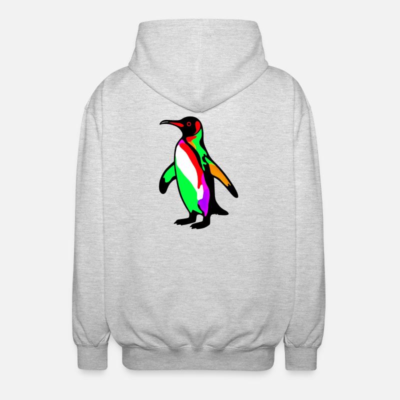 Pingouin - Veste à capuche unisexe - gris clair chiné