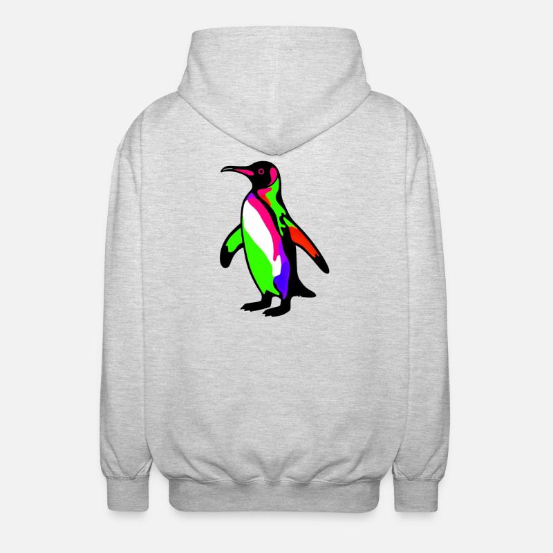 Pingouin - Veste à capuche unisexe - gris clair chiné