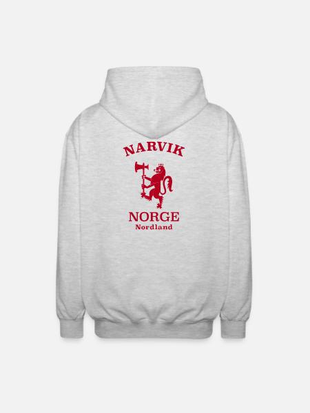 Narvik, Norway, Norway - Unisex Hooded Jacket - light heather grey