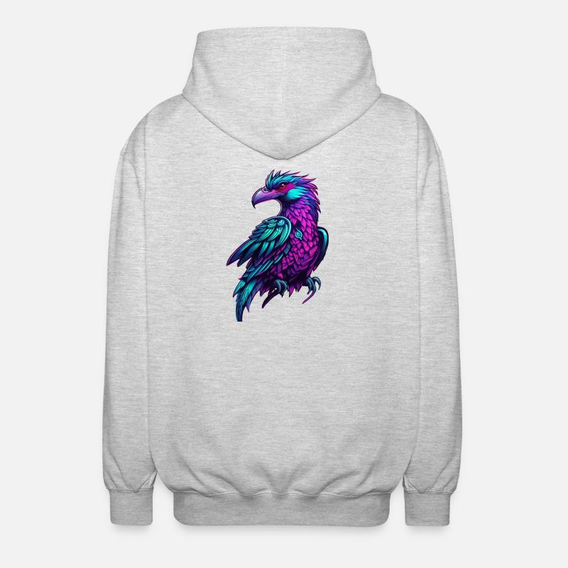Neonphönix Farbflug - Unisex Kapuzenjacke - Hellgrau meliert