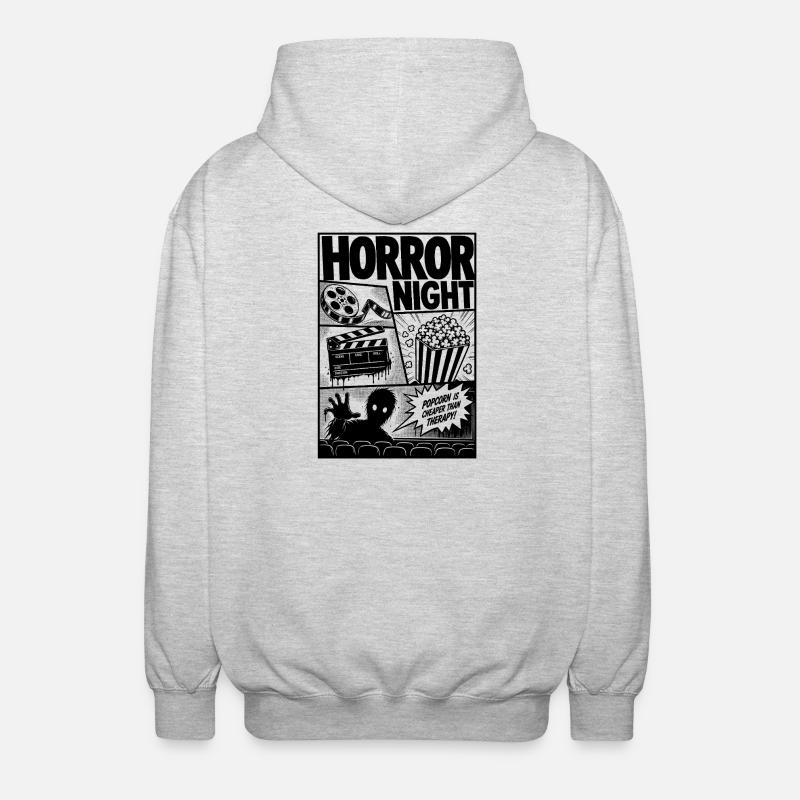 Horror Kino Zombie Comic - Unisex Kapuzenjacke - Hellgrau meliert