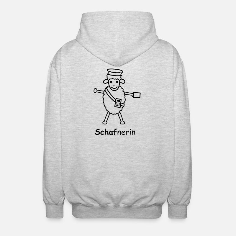 TIB_Schaf-nerin - Unisex Kapuzenjacke - Hellgrau meliert