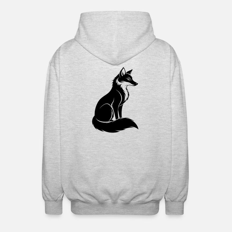 Fuchs - Unisex Kapuzenjacke - Hellgrau meliert