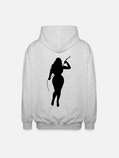curvy domina silhouette - Unisex Kapuzenjacke - Hellgrau meliert
